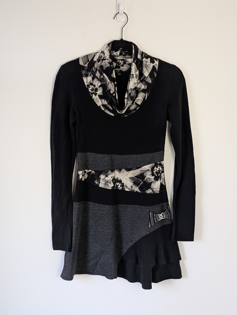 Rien Ne Se Perd Handmade Asymmetrical Tunic Top Size XS Lagenlook Art To Wear
